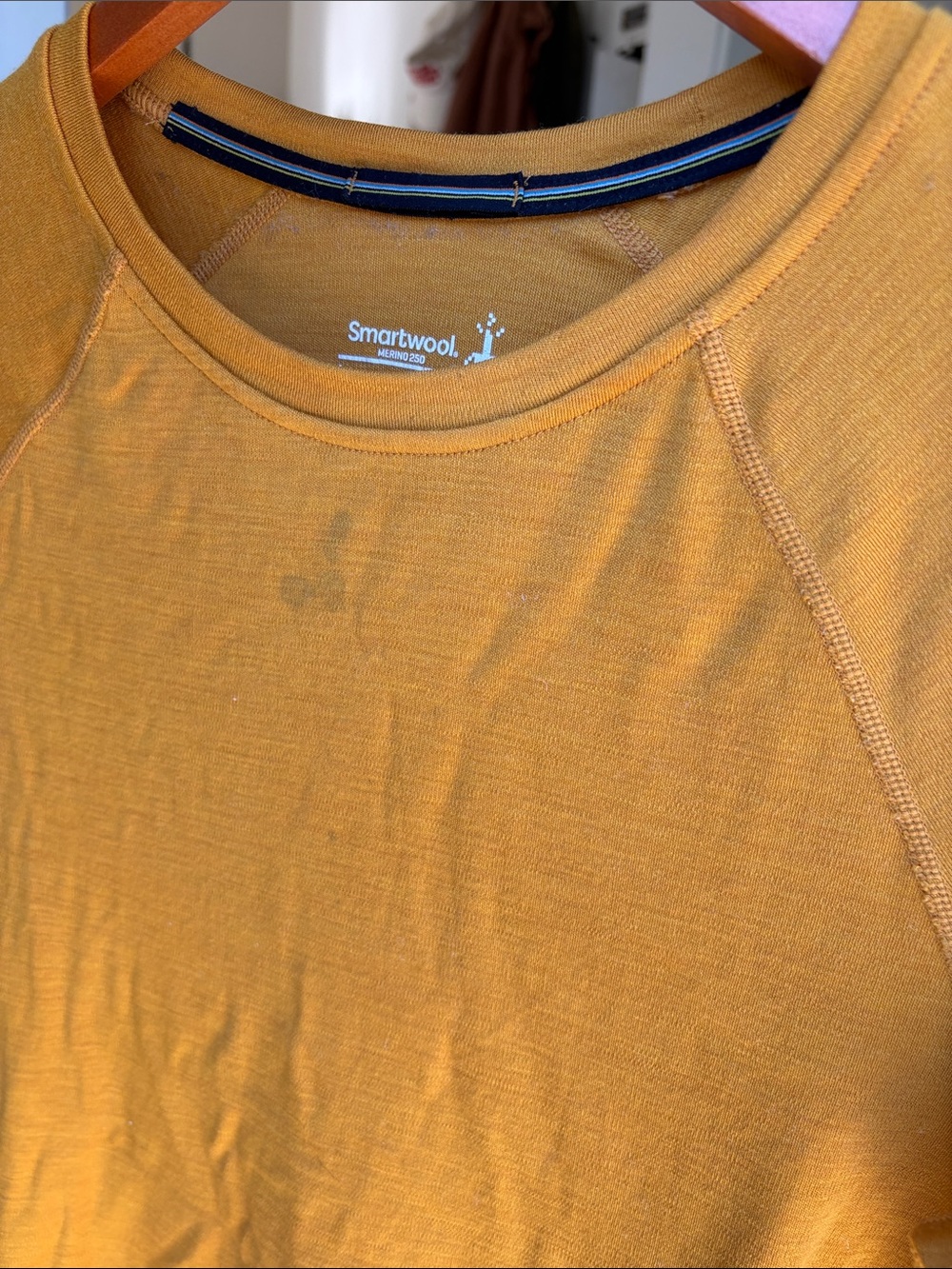 Smartwool merino 250 Long Sleeve Crew Shirt - Mustard Yellow - Picture 5 of 7